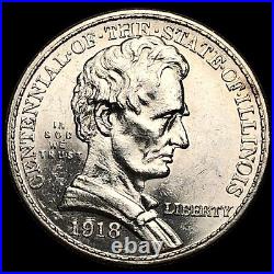1918 Lincoln Illinois Commemorative Half Dollar J9036