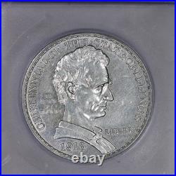 1918 Lincoln-Illinois Half Dollar 50c ICG AU58 Details