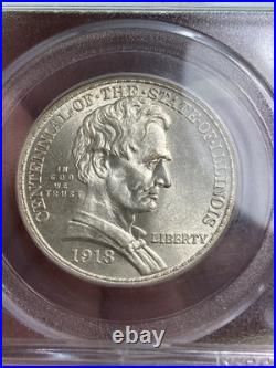 1918 Lincoln-Illinois Silver Half Dollar Commemorative 50c PCGS MS63 OGH 2.1 1918 Lincoln-Illinois Silver Half Dollar Commemorative 50c PCGS MS63 OGH 2.1