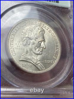1918 Lincoln-Illinois Silver Half Dollar Commemorative 50c PCGS MS63 OGH 2.1 1918 Lincoln-Illinois Silver Half Dollar Commemorative 50c PCGS MS63 OGH 2.1