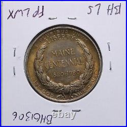 1920 50C Maine Commemorative Half Dollar in Choice AU+ Condition #BH01306