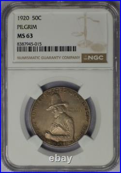1920 50c Pilgrim Commemorative Half Dollar NGC MS 63