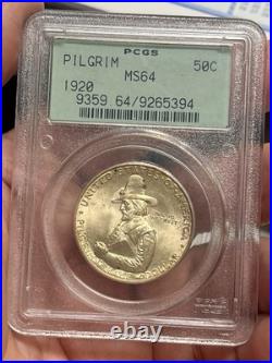 1920 50c Pilgrim Tercentenary Commemorative Half Dollar MS64 PCGS OGH Coin