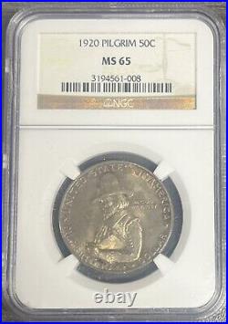 1920 Commemorative Pilgrim Silver Half Dollar NGC MS65 (PI)