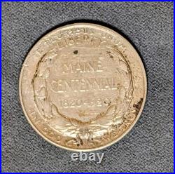 1920 Maine Centennial Commemorative Silver Half Dollar AU/BU Details Rare
