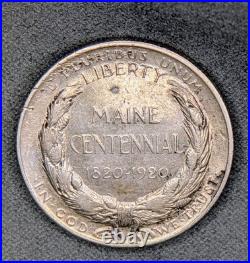 1920 Maine Centennial Commemorative Silver Half Dollar AU/BU Details Rare