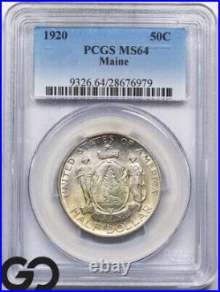 1920 Maine Commemorative Half Dollar PCGS MS-64 Nice & Lustrous