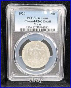 1920 Maine Commemorative Half Dollar Pcgs Unc Detail Cleaned Uncirculated