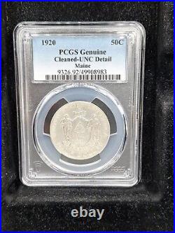 1920 Maine Commemorative Half Dollar Pcgs Unc Detail Cleaned Uncirculated