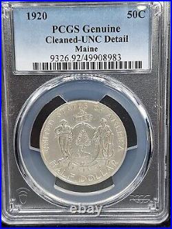 1920 Maine Commemorative Half Dollar Pcgs Unc Detail Cleaned Uncirculated