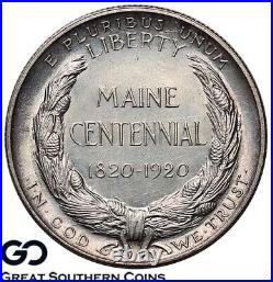1920 Maine Commemorative Half Dollar, Solid Gem BU++ Free Shipping