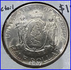 1920 Maine Commemorative Silver Half Dollar 50C Coin Great BU Detail 1920 Maine Commemorative Silver Half Dollar 50C Coin Great BU Detail