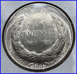 1920 Maine Commemorative Silver Half Dollar 50C Coin Great BU Detail 1920 Maine Commemorative Silver Half Dollar 50C Coin Great BU Detail