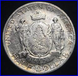 1920 Maine Commemorative Silver Half Dollar 50c BU Nicely Toned See Pics