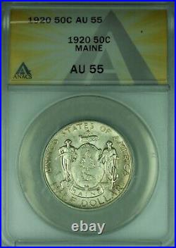 1920 Maine Commemorative Silver Half Dollar 50c Coin ANACS AU-55 (39)