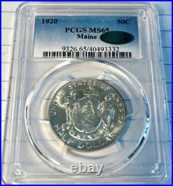 1920 Maine Silver Half Dollar Commemorative PCGS MS-65 CAC- Superb Coin