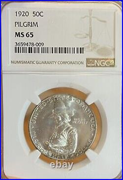 1920 NGC MS65 Pilgrim Commemorative Half Dollar