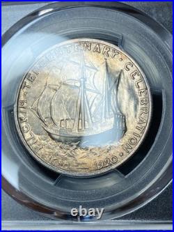 1920-P PCGS MS65 (Gem) Pilgrim Commemorative Colorful Toning Blazing Luster