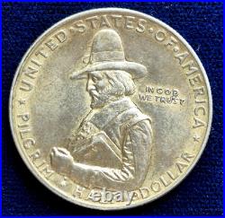 1920 Pilgrim Commemorative Half Dollar 50C 90% Silver Incredible Toning