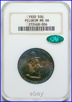 1920 Pilgrim Commemorative Half Dollar NGC MS-66 CAC-Original Attractive 1920 Pilgrim Commemorative Half Dollar NGC MS-66 CAC-Original Attractive