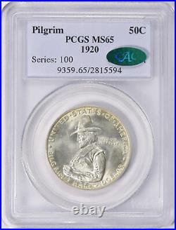 1920 Pilgrim Commemorative Half Dollar PCGS MS-65 CAC- Mint State 65 CAC