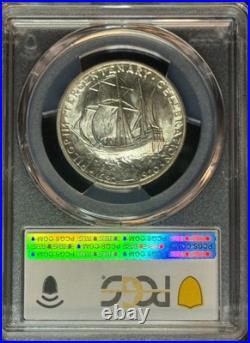 1920 Pilgrim Commemorative Silver Half Dollar 50c-CGS MS63, Nice White Coin