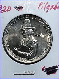 1920 Pilgrim Commemorative Silver Half Dollar High Grade United States Coin