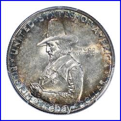 1920 Pilgrim Commemorative Silver Half Dollar PCGS AU58+ CAC