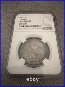 1920 Pilgrim Half Dollar NGC Unc Details Cleaned