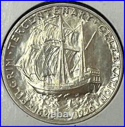 1920 Pilgrim Silver Commemorative Half Dollar Bu+