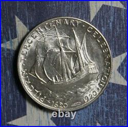 1920 Pilgrim Silver Commemorative Half Dollar Collector Coin