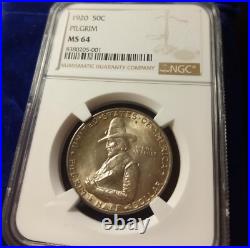 1920 Pilgrim Silver Commemorative Half Dollar NGC MS-64 Toner Nice Luster 1920 Pilgrim Silver Commemorative Half Dollar NGC MS-64 Toner Nice Luster