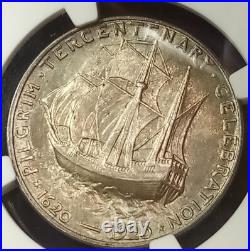 1920 Pilgrim Silver Commemorative Half Dollar NGC MS-64 Toner Nice Luster 1920 Pilgrim Silver Commemorative Half Dollar NGC MS-64 Toner Nice Luster