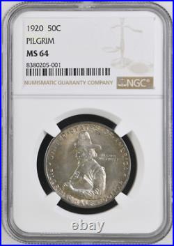 1920 Pilgrim Silver Commemorative Half Dollar NGC MS-64 Toner Nice Luster 1920 Pilgrim Silver Commemorative Half Dollar NGC MS-64 Toner Nice Luster