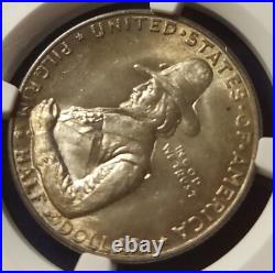 1920 Pilgrim Silver Commemorative Half Dollar NGC MS-64 Toner Nice Luster 1920 Pilgrim Silver Commemorative Half Dollar NGC MS-64 Toner Nice Luster