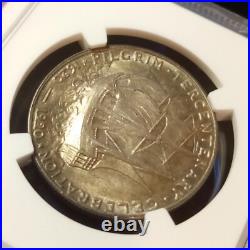 1920 Pilgrim Silver Commemorative Half Dollar NGC MS-64 Toner Nice Luster 1920 Pilgrim Silver Commemorative Half Dollar NGC MS-64 Toner Nice Luster