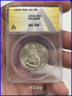 1920 Pilgrim Tercentenary Commemorative Half Dollar ANACS AU-58 #2551