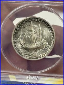 1920 Pilgrim Tercentenary Commemorative Half Dollar ANACS AU-58 #2551
