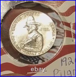 1920 Pilgrim Tercentenary Half Dollar BU 90% Silver Commemorative 50c Museum