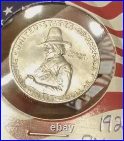 1920 Pilgrim Tercentenary Half Dollar BU 90% Silver Commemorative 50c Museum