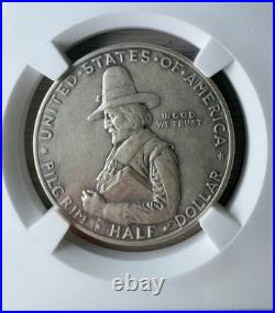 1920 Pilgrim Tercentenary Half Dollar NGC AU Details Cleaned 50C Silver