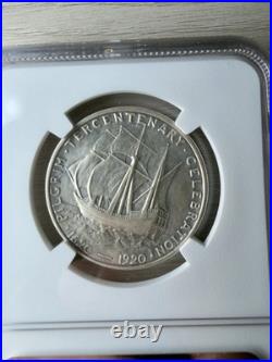 1920 Pilgrim Tercentenary Half Dollar NGC AU Details Cleaned 50C Silver