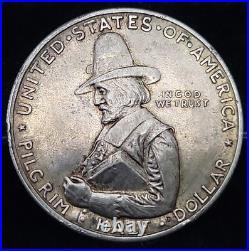 1920 Pilgrim Tercentenary Silver Commemorative Half Dollar 50c See Pics