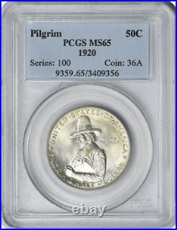 1920 S50C Pilgrim Commemorative Half Dollar PCGS MS-65 Low Pop R-3 High-Grades