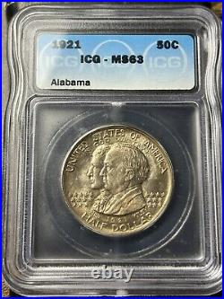 1921 50c Alabama Commemorative Half Dollar. ICG MS-63