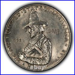 1921 50c Pilgrim Commemorative Silver Half Dollar Luster Key Date C1325