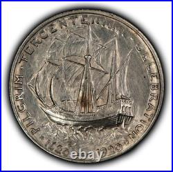 1921 50c Pilgrim Commemorative Silver Half Dollar Luster Key Date C1325