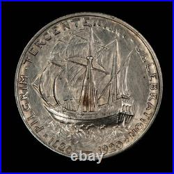 1921 50c Pilgrim Commemorative Silver Half Dollar Luster Key Date C1325