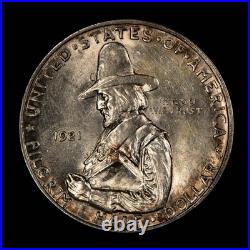 1921 50c Pilgrim Commemorative Silver Half Dollar Luster Key Date C1328
