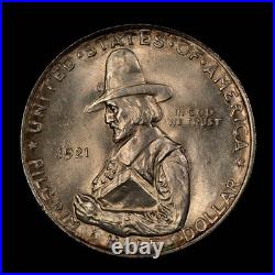 1921 50c Pilgrim Commemorative Silver Half Dollar Luster -UNC Key Date- C1318